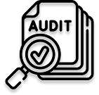 black and white icon for conversion rate optimization audits