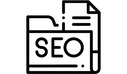 black and white icon for dynamic seo content platforms