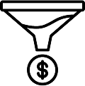 black and white icon for design and cro services