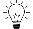 black and white icon of lightbulb