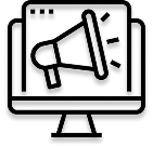 black and white icon for ecommerce digital marketing