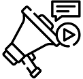 black and white icon for campaign setup