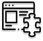 black and white icon for woocommerce plugin development