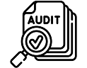 black and white icon for site audit