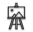 black and white icon for custom website design