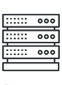 black and white icon for website hosting