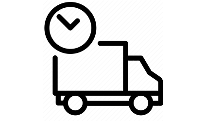 black and white icon for shipping provider
