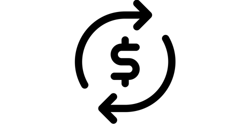 black and white icon for subscription box service
