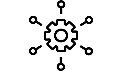 black and white icon for pricing integration 