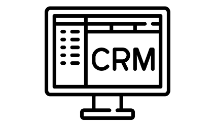 black and white icon for custom crm integration