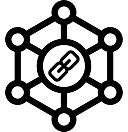 black and white icon for link building