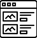 black and white icon for product optimization
