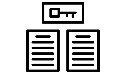 black and white icon for smart keyword strategies